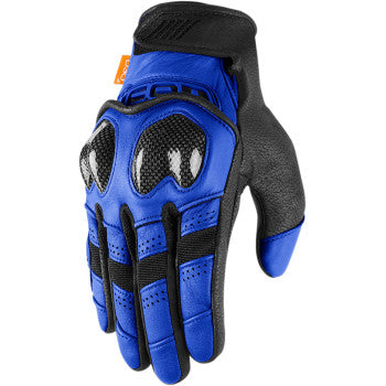 Icon Contra2 Men's Motorcycle Glove Blue