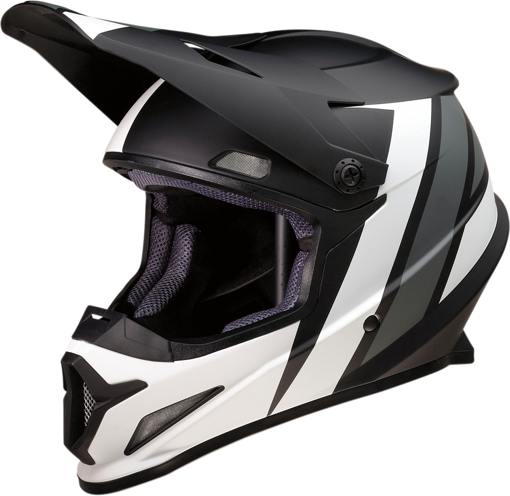 Z1R Rise Off Road Helmet Evac Matte Black White Grey