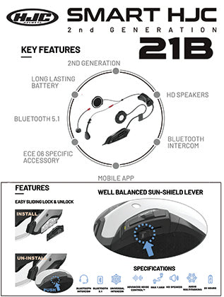 Sena HJC Smart 21B Bluetooth Headset