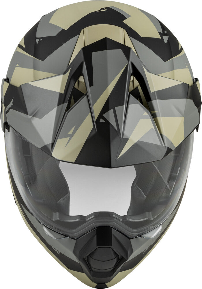 Fly Racing Odyssey Adventure Modular Helmet Summit Tan Black Grey
