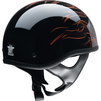 Z1R CC Beanie Half Shell Helmet Hellfire Orange