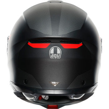AGV Tourmodular Helmet Frequency Graphic Gunmetal/Red with Cardo Insyde