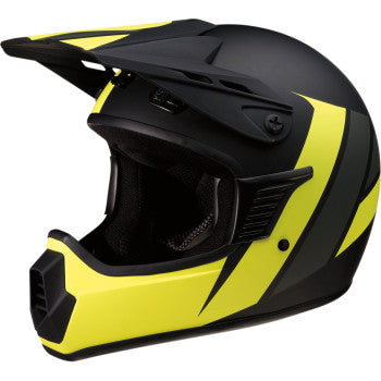 Z1R Child Off Road Helmet Rise Evac Matte Black/Hi-Vis/Gray