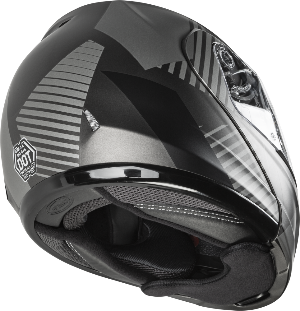 Gmax MD-04 Modular Snow Helmet Reserve Matte Dark Silver Electric Shield