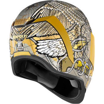 Icon Airform Full Face Helmet Semper Fi - Gold