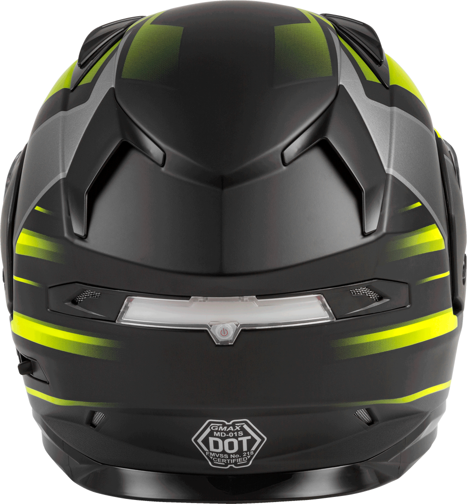 Gmax MD-01S Modular Snow Helmet Descendant Matte Black Hi Vis Electric Shield