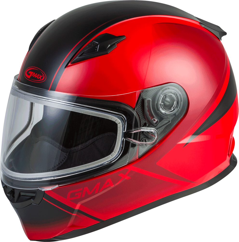 Gmax FF-49S Full Face Helmet Hail Matte Red Black Dual Lens