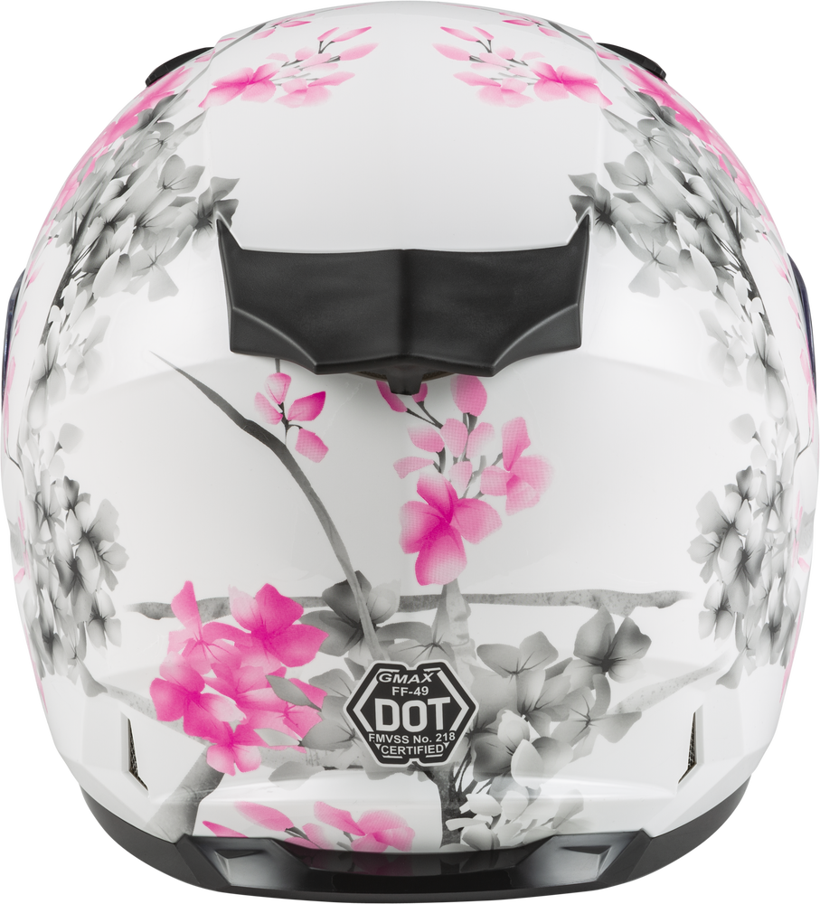 Gmax FF-49S Full Face Helmet Blossom White Pink Grey Dual Lens