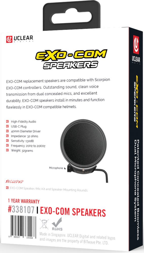 Uclear Scorpion EXO-COM Replacement Speaker Mic Kit