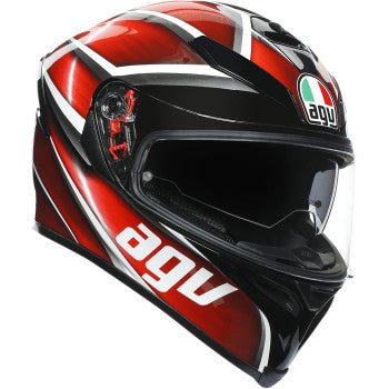 AGV K5 S Full Face Helmet Tempest Black/Red – HelmetCountry.com