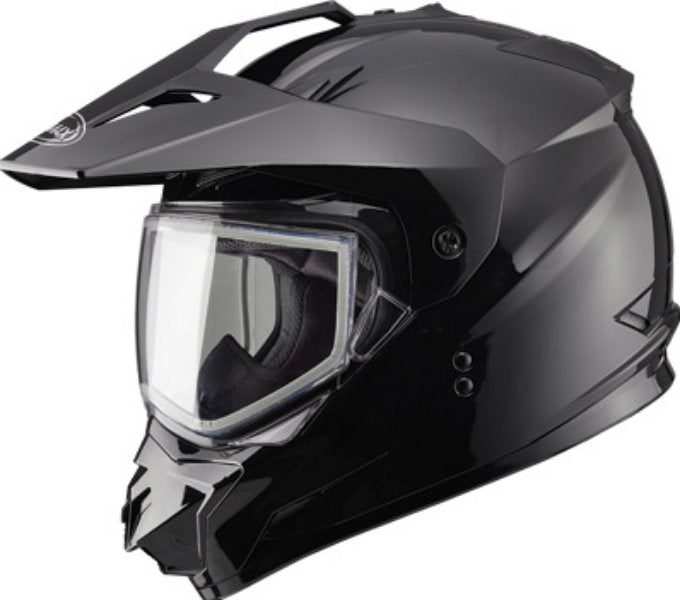 Gmax GM11S Dual Sport Snow Helmet Gloss Black Electric Shield