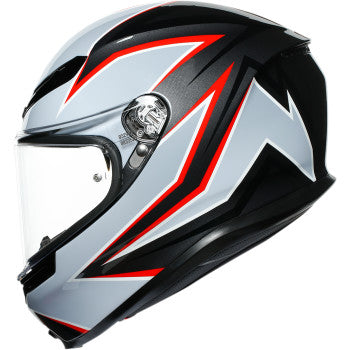 AGV K6 Full Face Helmet Flash - Black/Gray/Red