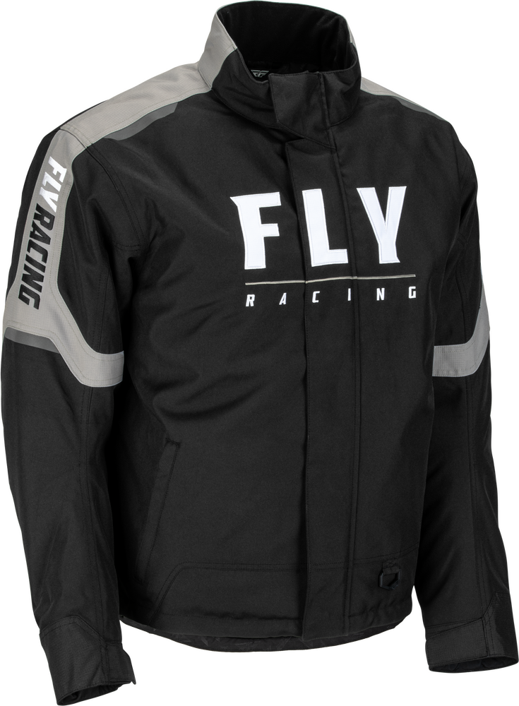 Fly Racing Outpost Snowmobile Jacket Black Grey