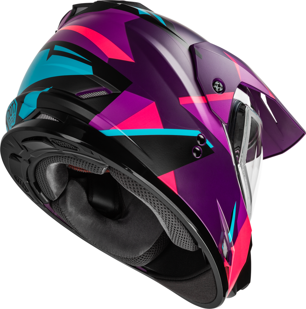 Gmax GM-11 Snow Helmet Ripcord Graphic Matte Purple Pink  Electric Shield