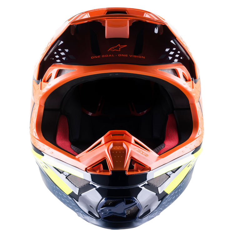 Alpinestars Supertech M8 Factory Helmet Dark Blue/Orange/Yellow Fluo