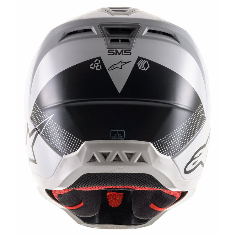 Alpinestars SM5 Rayon Helmet Light Gray/Black/Silver Matte