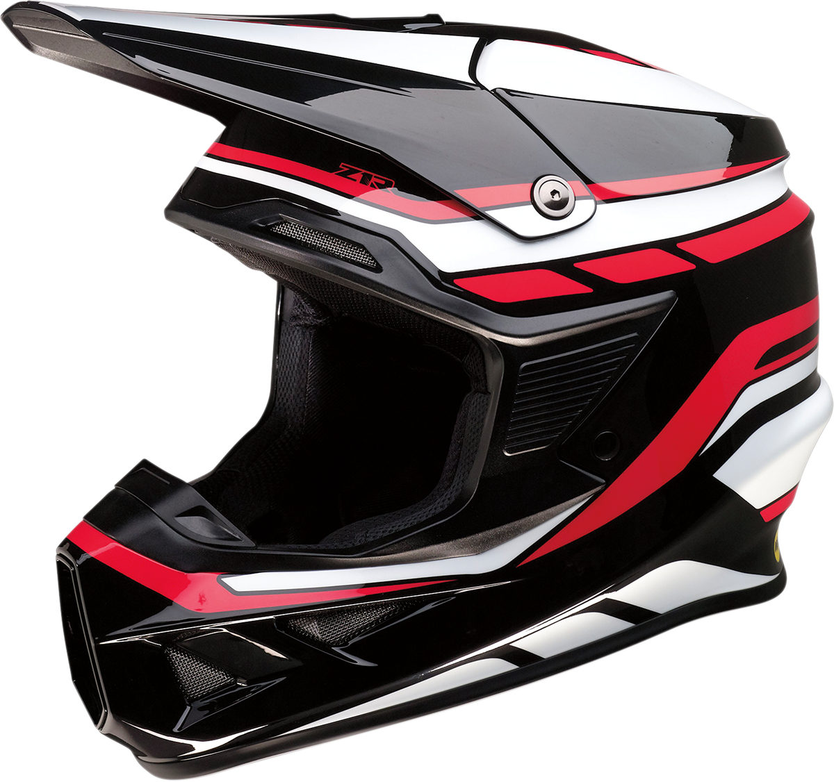 Z1R F. I. Off Road Helmet Mips Flank Graphic Black White Red ...