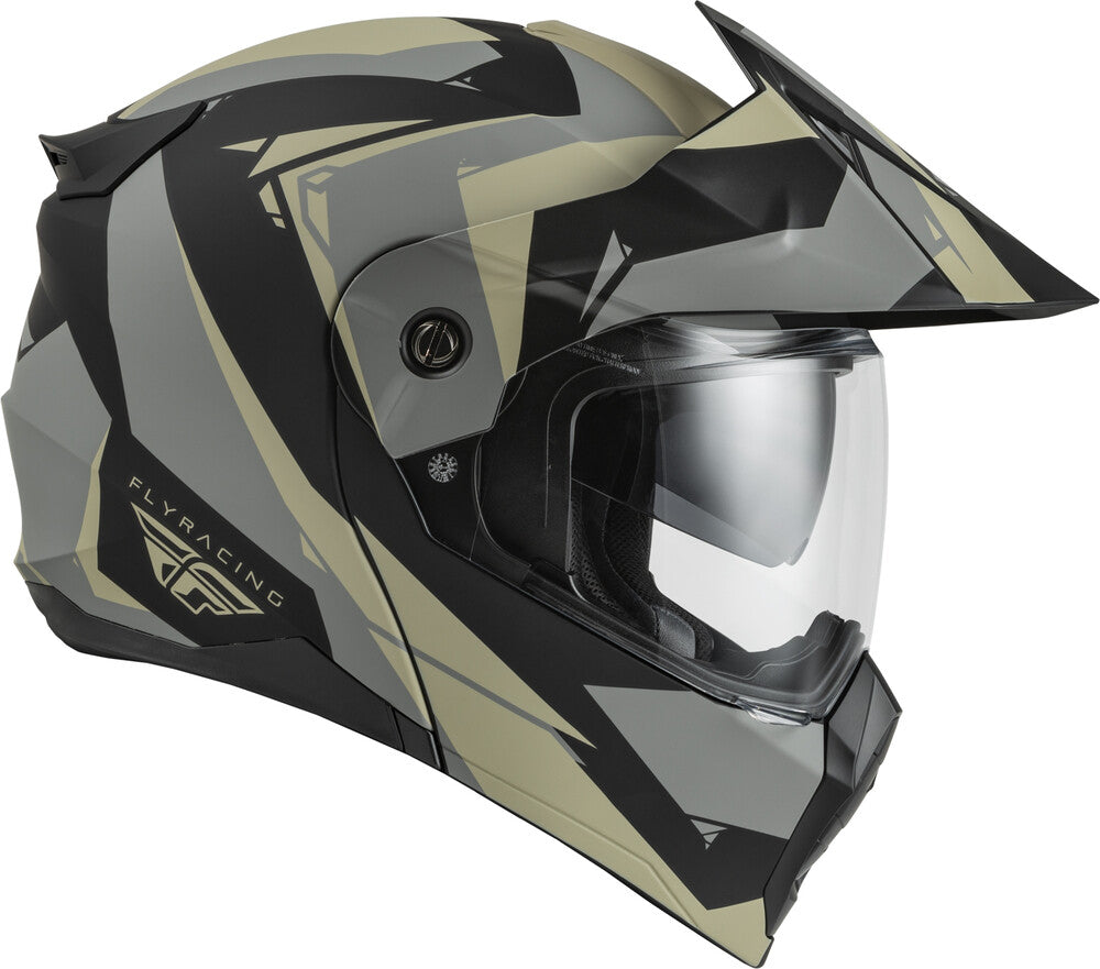 Fly Racing Odyssey Adventure Modular Helmet Summit Tan Black Grey