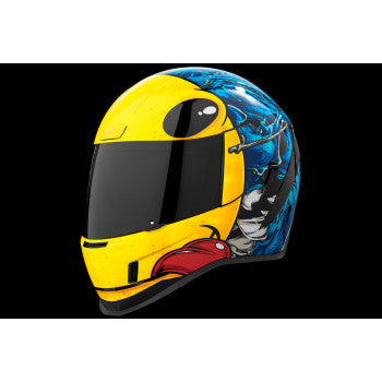 Icon Airform MIPS Brozak Motorcycle Helmet - Yellow Blue / 63-64cm