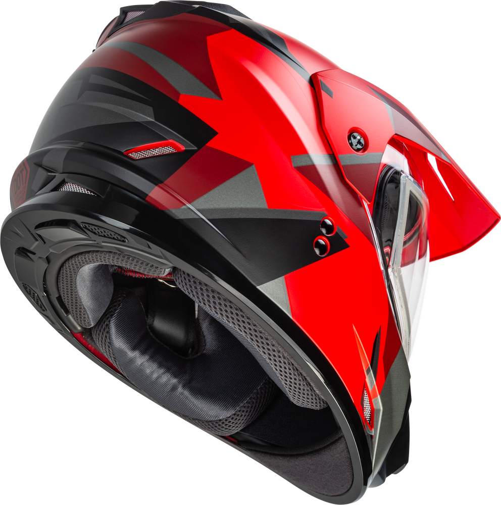 Gmax GM-11 Snow Helmet Ripcord Graphic Red Electric Shield