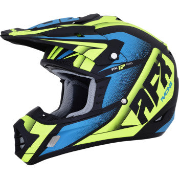 AFX FX-17 Off Road Helmet Force Graphic Matte Black Green Blue