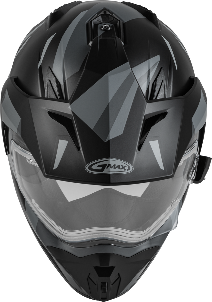 Gmax GM-11 Snow Helmet Ripcord Graphic Matte Black Grey Electric Shield