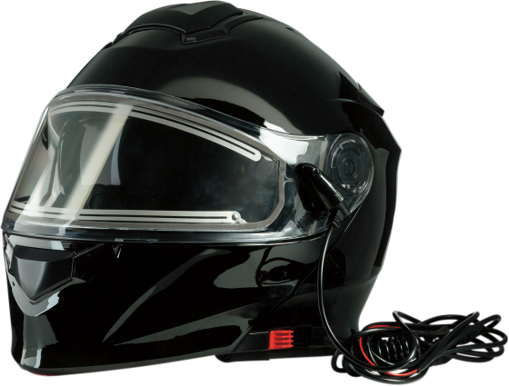 Z1R Solaris Modular Snow Helmet Gloss Black Electric Shield