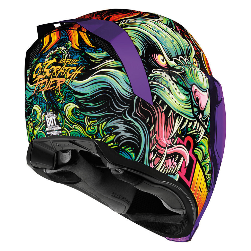 Icon Airflite Cat Scratch Fever Graphic Blue Full Face Helmet