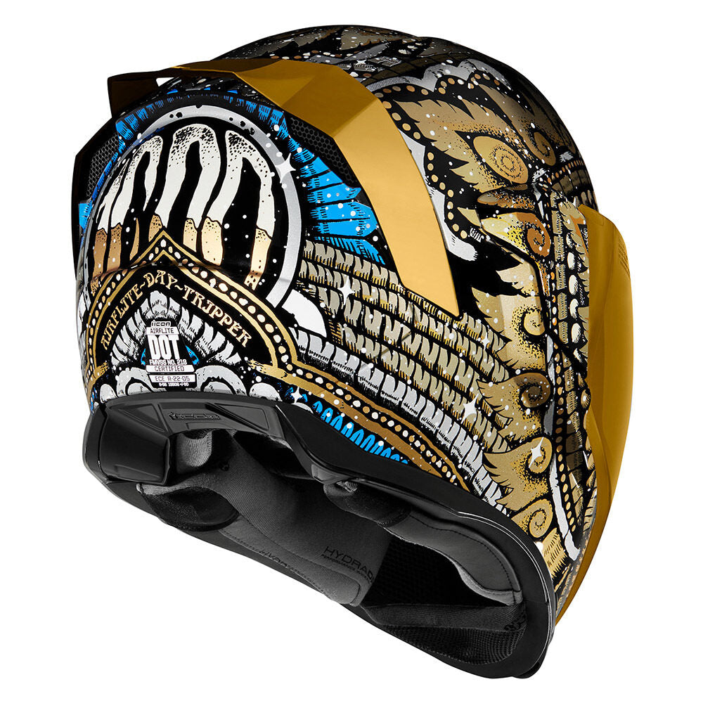 Icon Airflite Day Tripper Graphic Gold Full Face Helmet