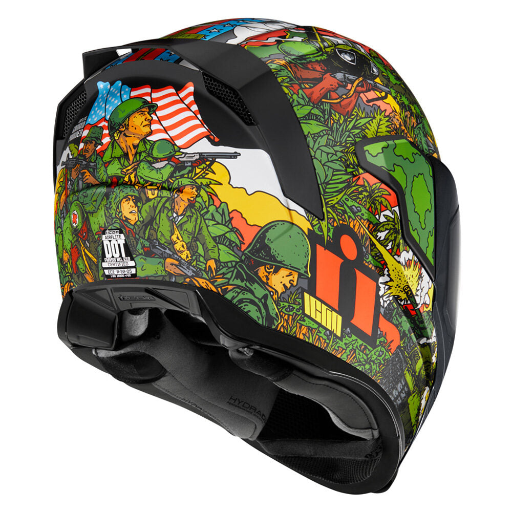 fette helmet icon Icon Airflite GP23 Motorcycle Helmet - Green / 53-54cm