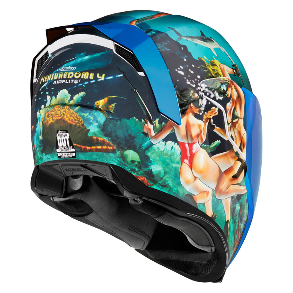 icon airflite helmet inky blue m Motorangutan * Injection molded Polycarbonate shell for strength and durability Icon Inky Helmet | eBay