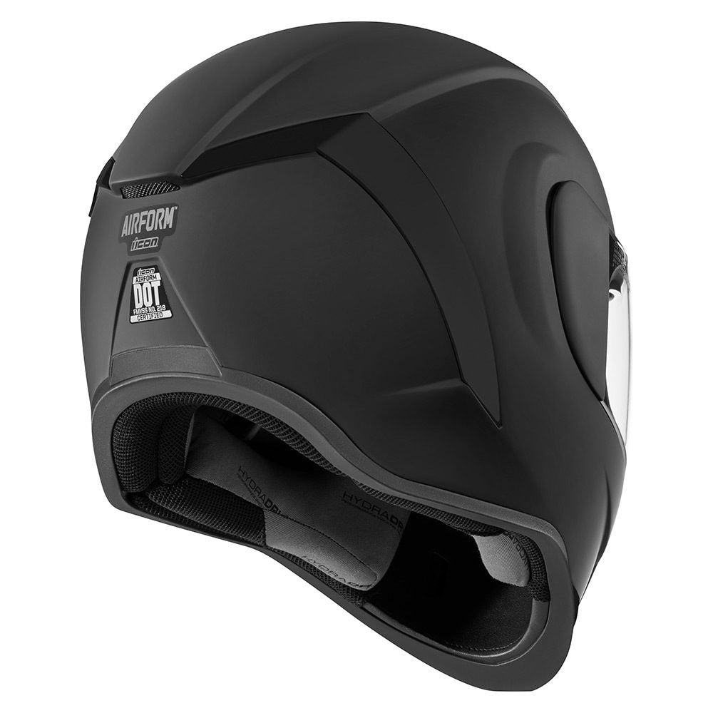 ICON HELMET AFRM RUB Black SM 0101-12094