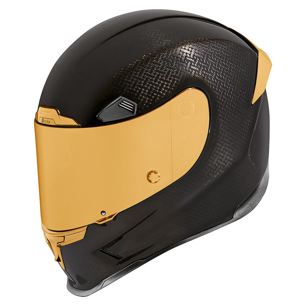 Icon Airframe Pro Carbon Motorcycle Helmet - Black Gold / 65-66cm Icon Airframe Pro Carbon Motorcycle Helmet - Black Gold / 65-66cm