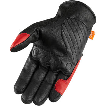 Icon Contra2 Men's Motorcycle Glove Red