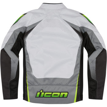 Icon Men's Hooligan Ultrabolt Motorcycle Jacket Gray/Hi-Vis