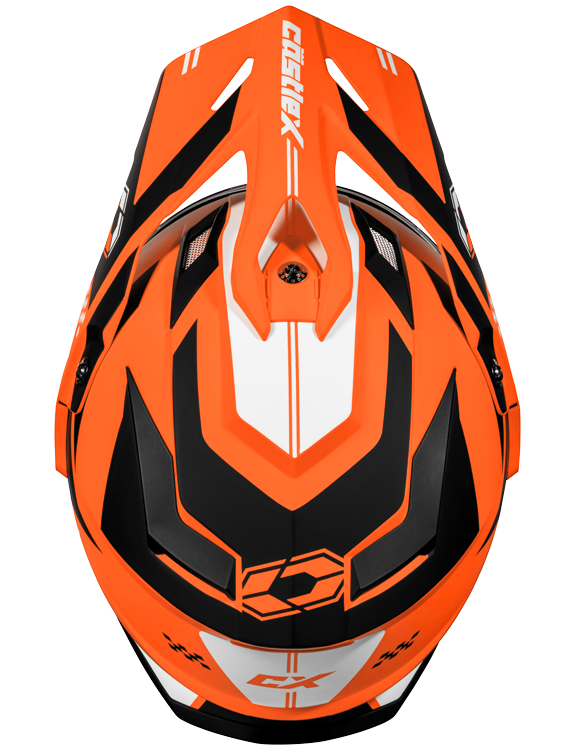 Castle CX200 Dual Sport Snow Helmet Wrath Matte Flo Orange Electric Shield