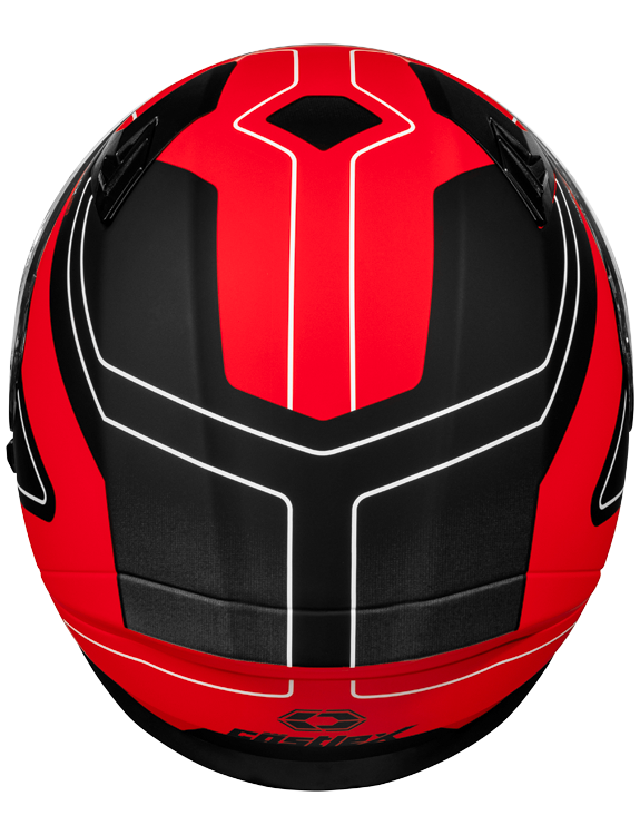 Castle X CX390 Full Face Snow Helmet Atlas Matte Red Electric Shield