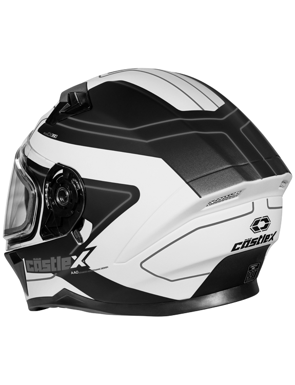Castle X CX390 Full Face Snow Helmet Atlas Matte White Electric Shield