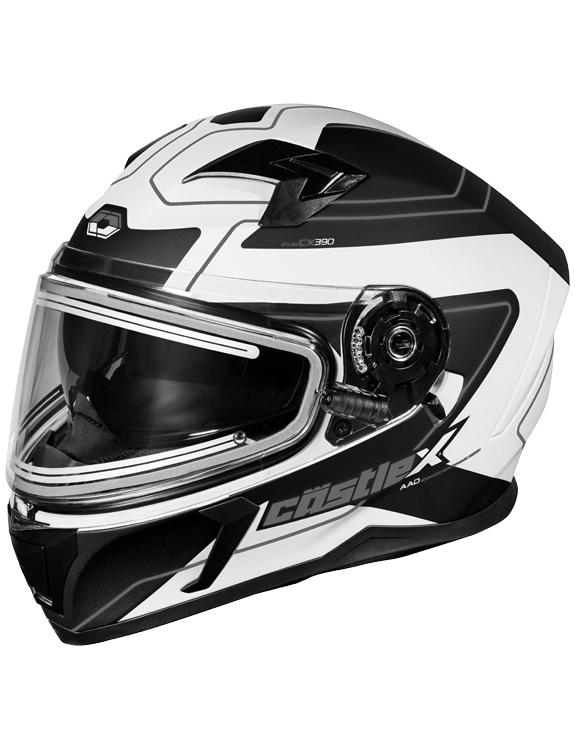 Castle X CX390 Full Face Snow Helmet Atlas Matte White Electric Shield