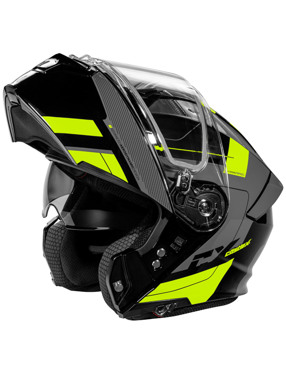 Castle X CX935 Modular Snow Helmet Raid Graphic Gloss Hi Vis Electric Shield