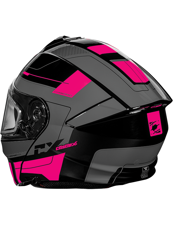 Castle X CX935 Modular Snow Helmet Raid Graphic Pink Glo Charcoal