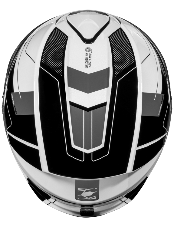 Castle X CX935 Modular Snow Helmet Raid Graphic Gloss White Black Electric Shield