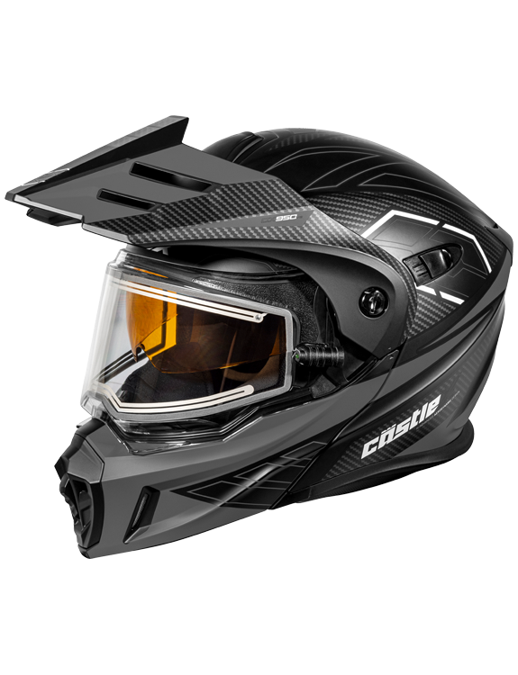 Castle X CX950 V2 Modular Electric Snow Helmet Fierce Matte Black Charcoal