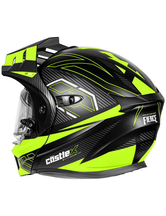 Castle X CX950 V2 Modular Electric Snow Helmet Fierce Matte Black Hi Vis
