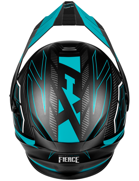 Castle X CX950 V2 Modular Electric Snow Helmet Fierce Matte Black Turquoise