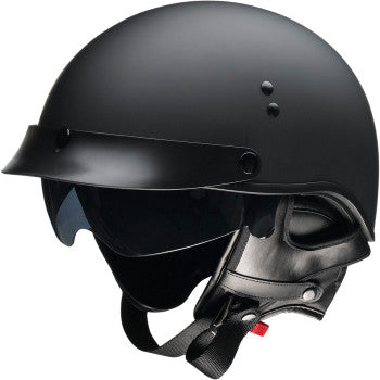 black half shell motorcycle helmet Z1R Vagrant Half Motorcycle Helmet Black
