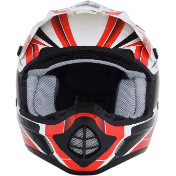 AFX FX-17 Off Road Helmet Force Graphic Pearl White Red