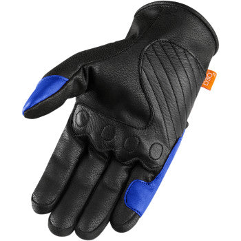 Icon Contra2 Men's Motorcycle Glove Blue