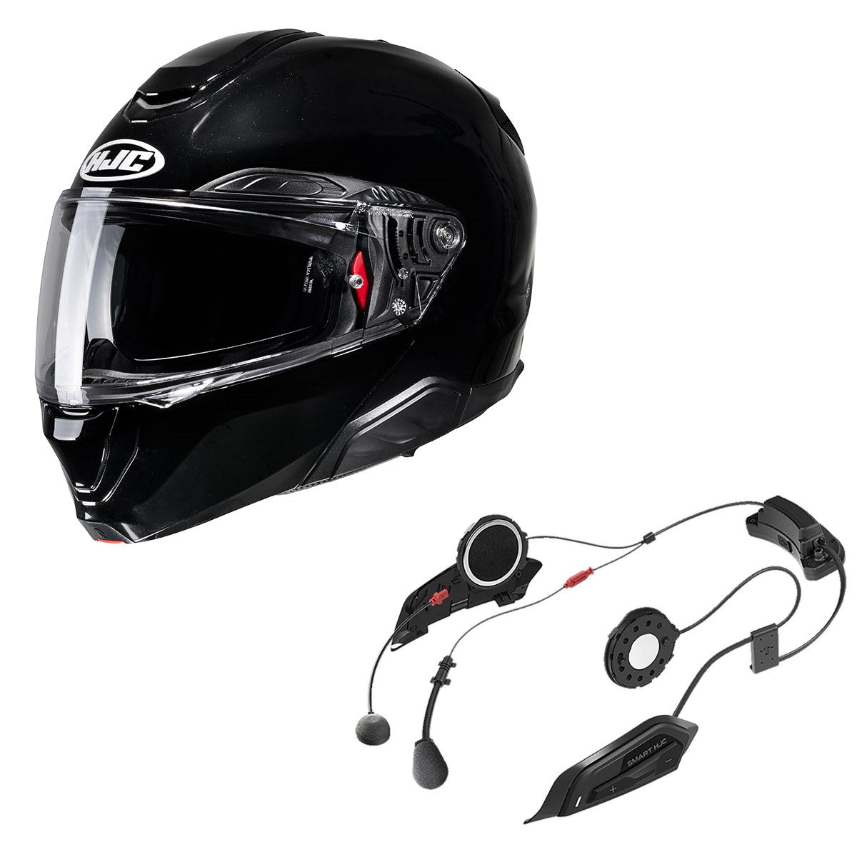 HJC RPHA 91S Modular Helmet Gloss Black Smart 50B Bluetooth