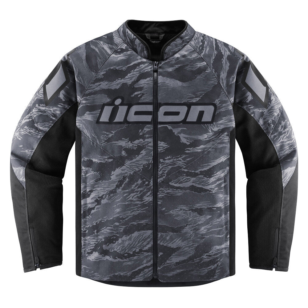 Icon Mens Hooligan CE Motorcycle Jacket Tigers Blood Gray